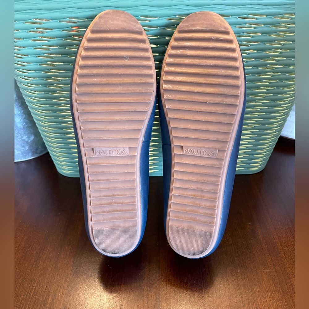 NWOT Nautica Hartley Blue Faux Leather Loafers Shoes Slip On, Navy - SZ 7.5 - Picture 7 of 7